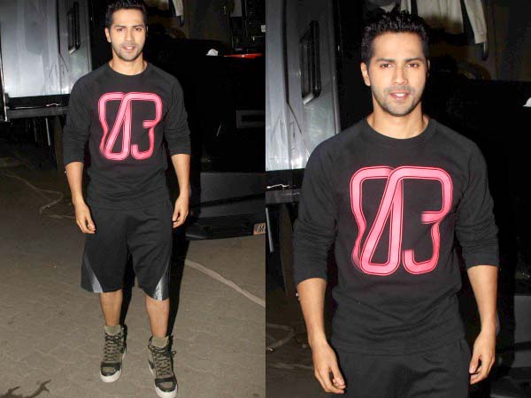 Varun wearing black sweatshirt