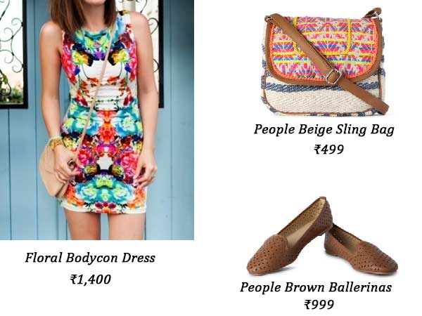 printed short dress for a party