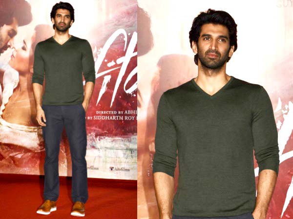 Aditya Roy Kapur in green sweatshirt
