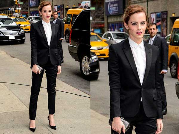 black blazer suit