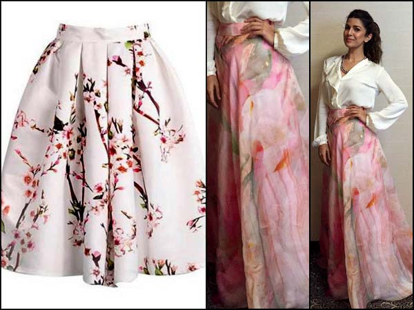 Nimrat Kaur floral skirt