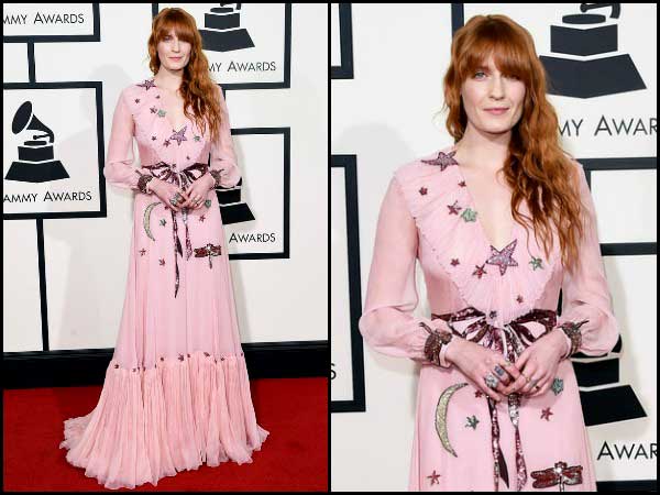 Florence Welch In A 'Starry' Pink Gown 