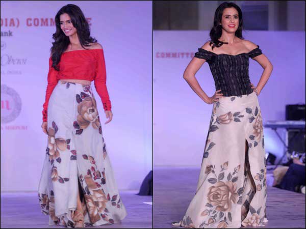 Botanical Print Silk Maxi Skirts