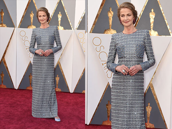 Charlotte Rampling In The Regal Grey Dress