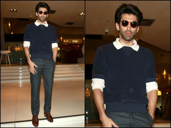 Aditya promoting Fitoor in Delhi