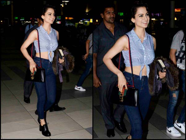 Kangana Ranaut airport look 