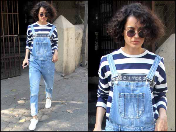 Kangana in dungarees