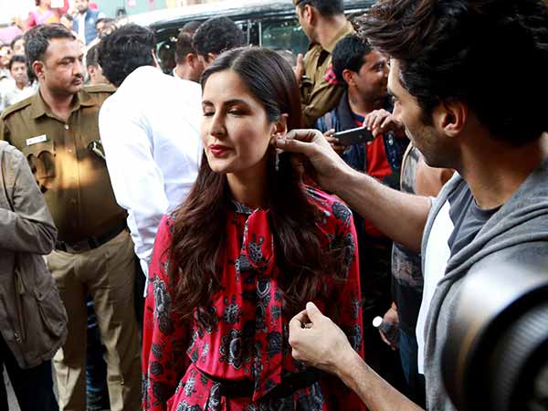 Katrina in printed jumpsuit