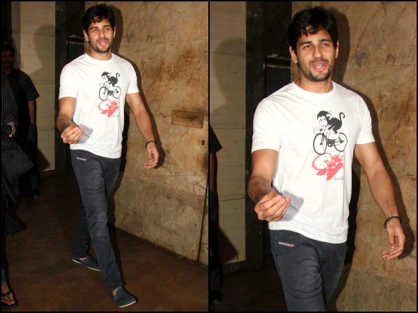 Sidharth sporting white tee Sidharth sporting white tee