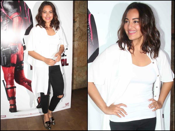 Sonakshi in a white camisole Sonakshi in a white camisole