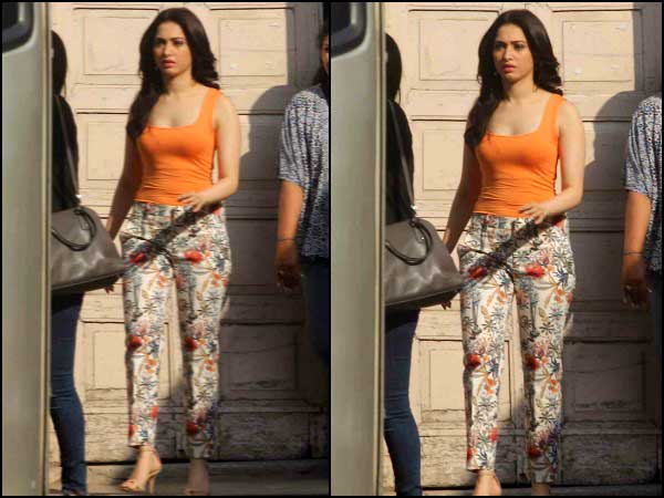Tamannaah in orange tank top