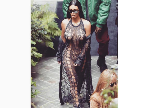 Kim Goes Braless & Pantyless