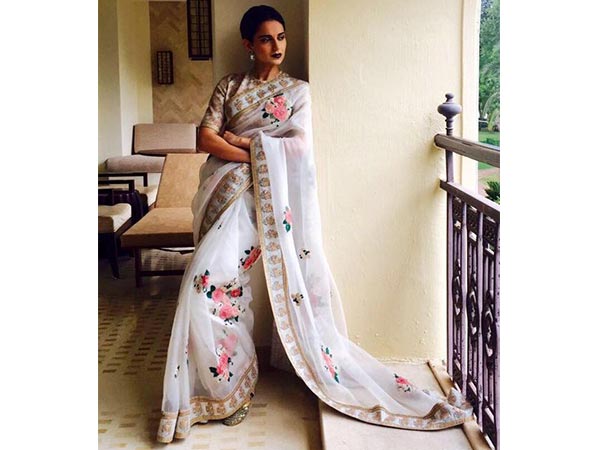 kangana ranaut saree style