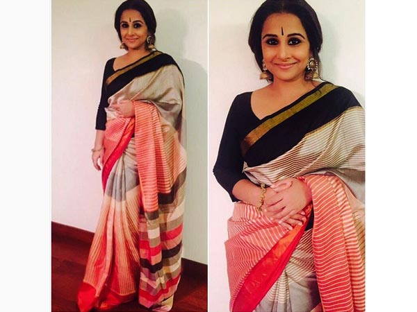 Caught Candid: Vidya Balan was sporting a beautiful silk saree at the Mumbai Short Film Festival. 