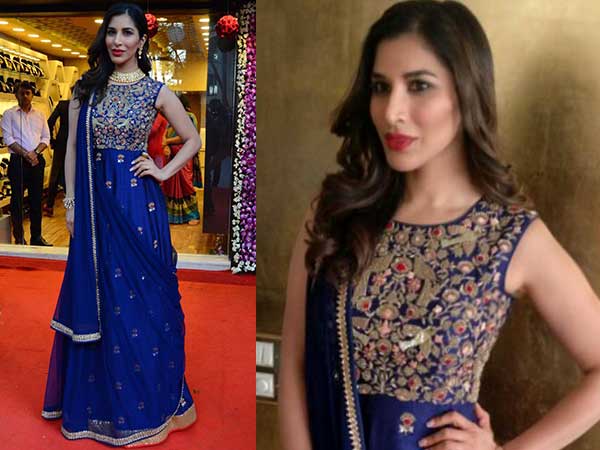 sophie choudry wearing blue anarkali sophie choudry wearing blue anarkali