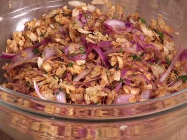 easy poha onion patti samosa