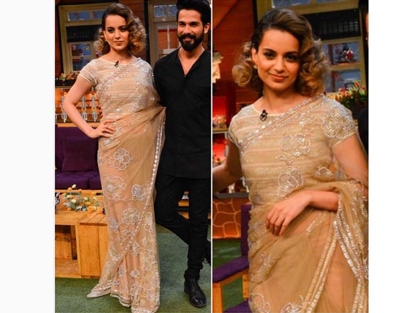 Kangana In Two Saree Lookbooks