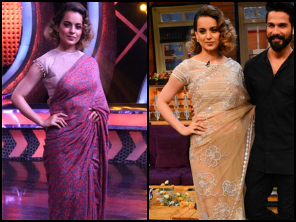 Kangana In Two Saree Lookbooks