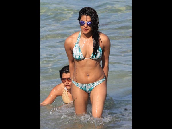 priyanka chopra at the miami beach
