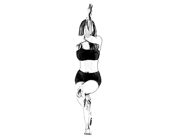 1. The Eagle Pose (Garudasana) 