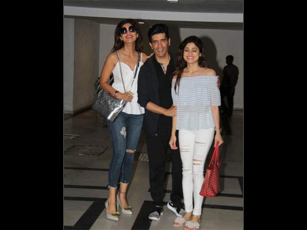 shilpa shetty at karan johar's house