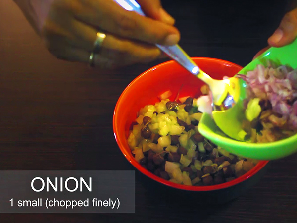 sprouted kala chana salad sprouted kala chana salad