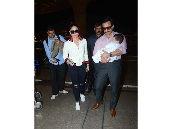 kareena kapoor at airport with family