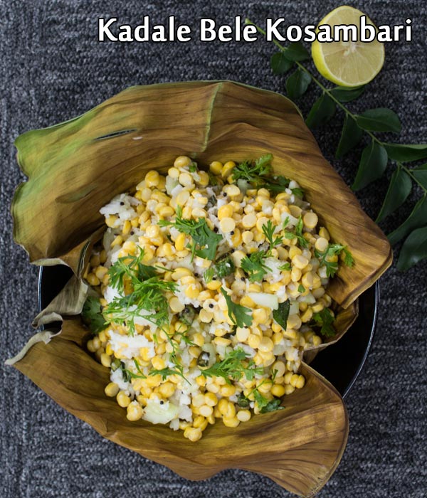 kadale bele kosambari recipe