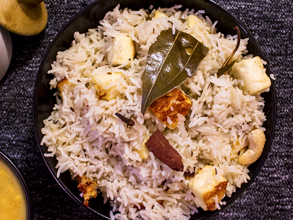 jain-style paneer pulao recipe