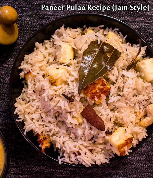 jain-style paneer pulao recipe
