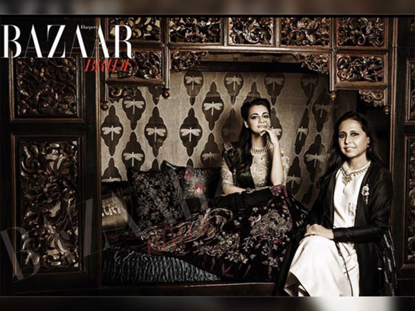 dia mirza harper's bazaar bride shoot