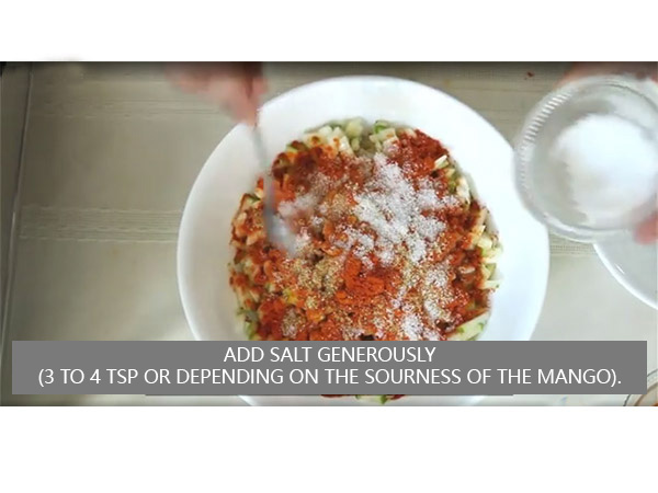 Raw mango pickle recipe