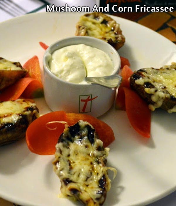 mushroom and corn fricassee