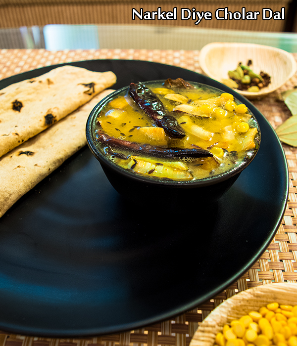 narkel diye cholar dal recipe
