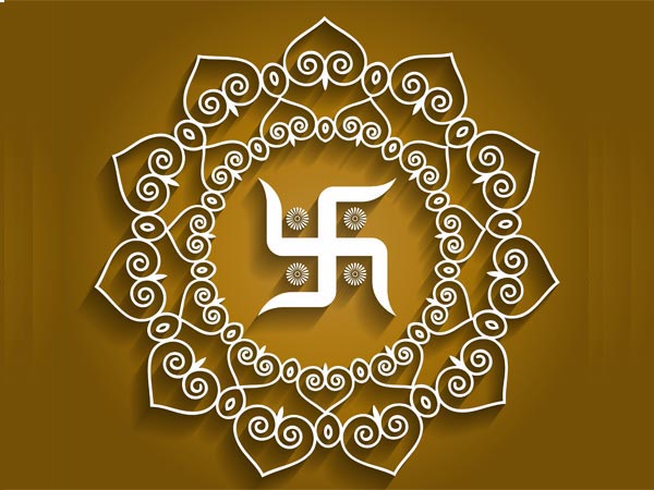 Hanging Swastika On The Main Door!