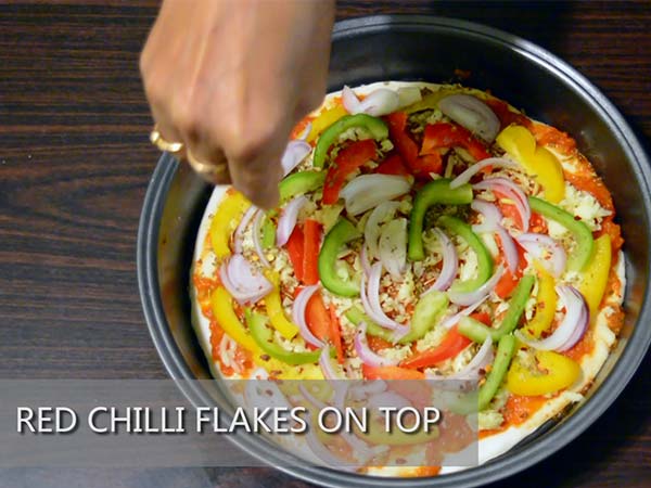 Cheese Onion Bell Pepper Pizza Recipe