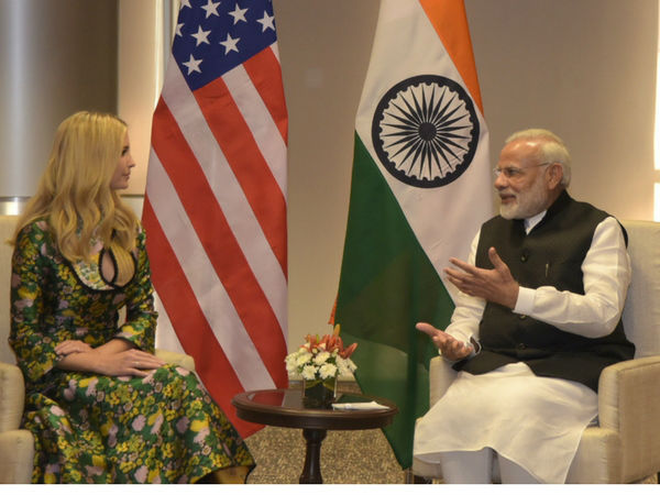 ivanka trump dress at her visit to india