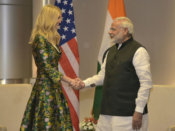 ivanka trump dress at her visit to india