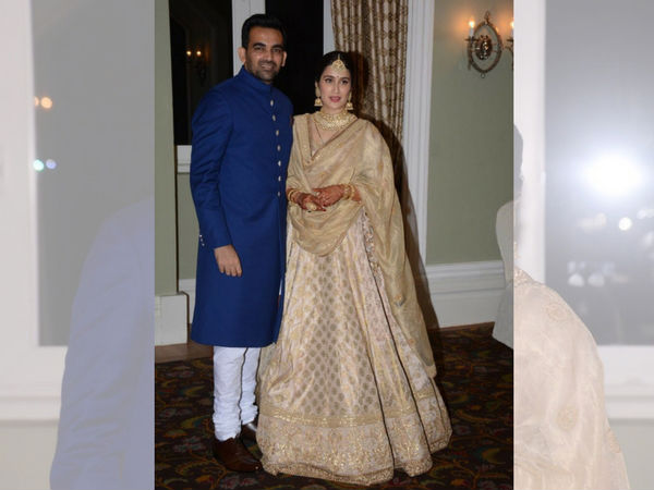 sagarika ghatge reception look