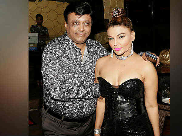 rakhi sawant in bold dress for friend's birthday