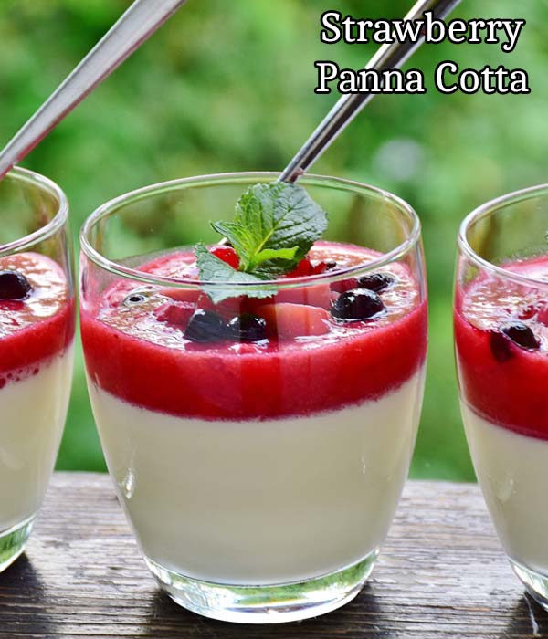 Strawberry panna cotta recipe