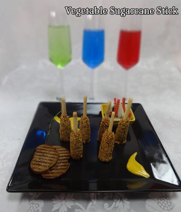 vegetable on sugarcane sticks recipe