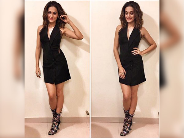 Taapsee And Sock Heels Trend 
