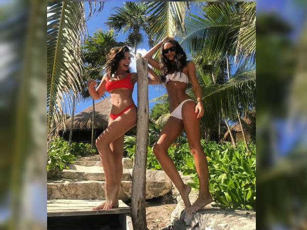 amy jackson wearing bikini in mexico