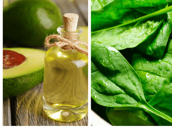 3. Spinach + Avocado Oil
