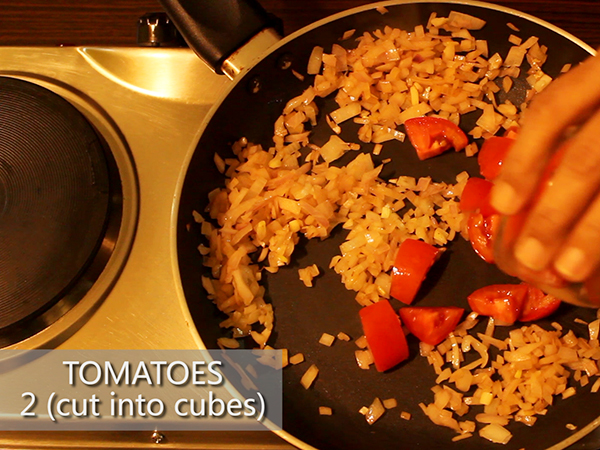  STEP BY STEP – HOW TO MAKE ALOO MUTTER GRAVY 1. Add a tablespoon of oil in a heated pan. 2. Add the chopped onions. 3. Sauté well until it turns to golden brown in colour. 4. Add the cut tomatoes and sauté continuously for a minute to avoid it from burning. 5. Add the grated ginger and 4 garlic cloves. 6. Add the chopped green chillies and sauté well for a minute. 7. It is done once the skin of the tomatoes starts to peel off. 8. Allow it to cool for 10 minutes. 9. Meanwhile, take 3 washed potatoes and peel the skin off. 10. Further, cut it into cubes. Keep it aside. 11. Add the sautéed mixture in a mixer jar. 12. Grind it into a smooth paste. Keep it aside. 13. Now, add 2½ tablespoons of oil in a heated pressure cooker. 14. Add jeera and allow it to splutter. 15. Add the cut potatoes and stir well. Let it cook for a minute. 16. Add the ground paste and mix it well. 17. Then, add salt and turmeric powder. 18. Add red chilli powder and dhaniya powder to spice up the dish. Mix well. 19. Add the green peas and mix it again. 20. Further, add a cup of water. 21. Close the lid and pressure cook it for upto 3 whistles. 22. Once done, take it off the stove and allow the pressure to settle. 23. Now, open the lid and add garam masala and jeera powder to it. 24. Finally, garnish it with coriander leaves. 25. Serve hot.