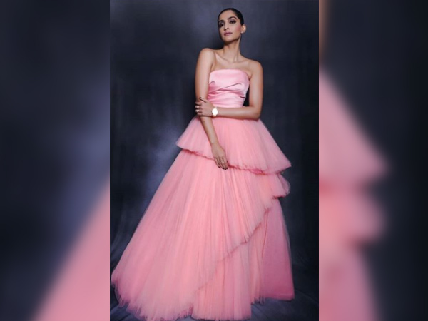 sonam kapoor wearing pink for IWC Schaffhausen event