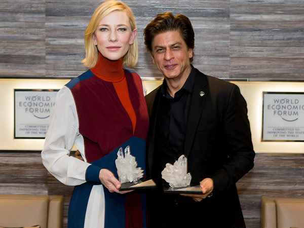 shah rukh khan got awarded at world economic forum