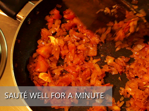  STEP BY STEP – HOW TO MAKE ALOO MUTTER GRAVY 1. Add a tablespoon of oil in a heated pan. 2. Add the chopped onions. 3. Sauté well until it turns to golden brown in colour. 4. Add the cut tomatoes and sauté continuously for a minute to avoid it from burning. 5. Add the grated ginger and 4 garlic cloves. 6. Add the chopped green chillies and sauté well for a minute. 7. It is done once the skin of the tomatoes starts to peel off. 8. Allow it to cool for 10 minutes. 9. Meanwhile, take 3 washed potatoes and peel the skin off. 10. Further, cut it into cubes. Keep it aside. 11. Add the sautéed mixture in a mixer jar. 12. Grind it into a smooth paste. Keep it aside. 13. Now, add 2½ tablespoons of oil in a heated pressure cooker. 14. Add jeera and allow it to splutter. 15. Add the cut potatoes and stir well. Let it cook for a minute. 16. Add the ground paste and mix it well. 17. Then, add salt and turmeric powder. 18. Add red chilli powder and dhaniya powder to spice up the dish. Mix well. 19. Add the green peas and mix it again. 20. Further, add a cup of water. 21. Close the lid and pressure cook it for upto 3 whistles. 22. Once done, take it off the stove and allow the pressure to settle. 23. Now, open the lid and add garam masala and jeera powder to it. 24. Finally, garnish it with coriander leaves. 25. Serve hot.