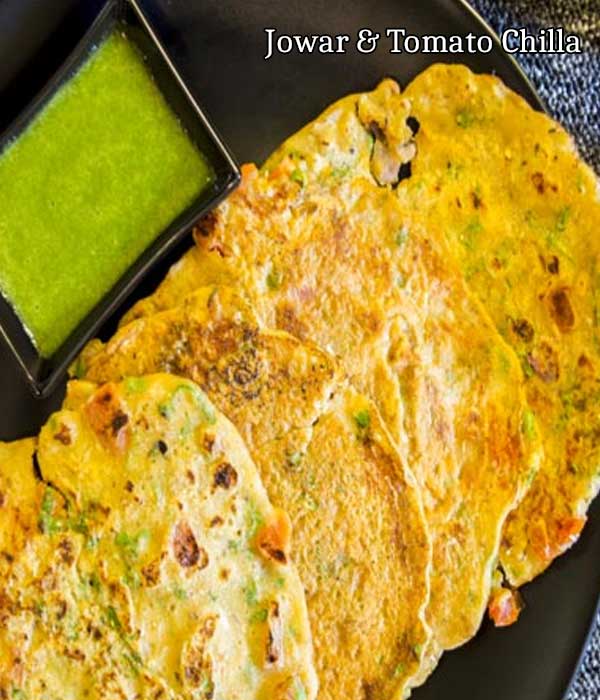 Jowar and tomato chilla is a well-known dish
